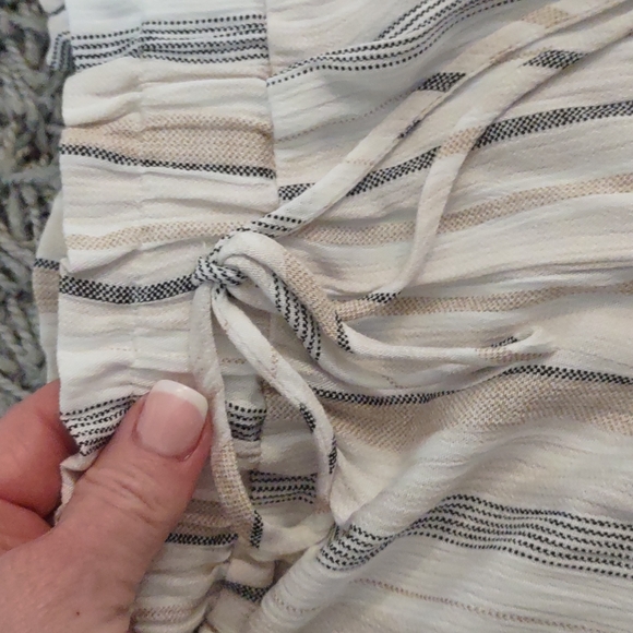 Crepe Palazzo Elastic Waist wide leg Striped Pants Cruise I.N. Studio Womens 3X - Picture 5 of 11